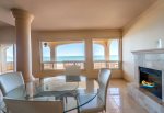 family friendly villas de las Palmas San Felipe Baja California beachfront condo - side table with views to the beach